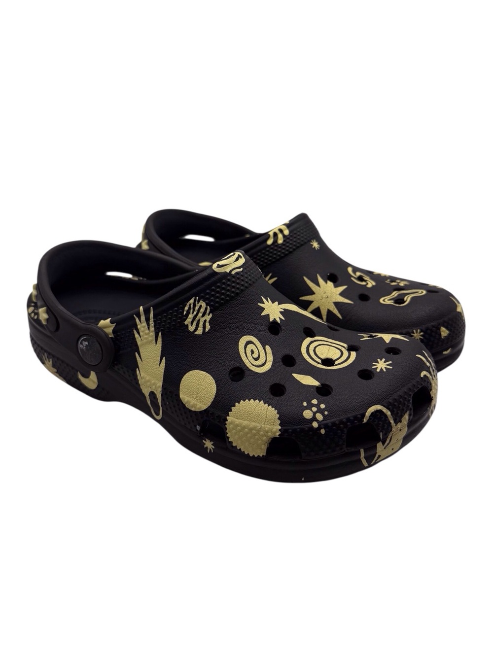 Crocs Kids' Classic Glow Space slip on Clogs size junior 2